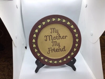 Hand Painted “My Mother My Friend” Wood Plate - Image 1 of 4