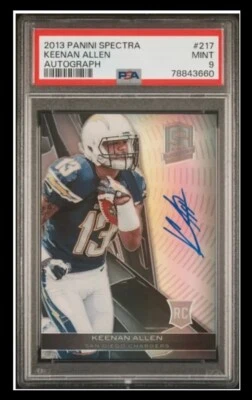 2013 Spectra Keenan Allen RC Silver Prizm Rookie Auto #/99 PSA-9 MINT🔥Pop. 1/1 - Image 1 of 2