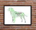 Personalised Labrador Dog Word Art Print - Dog Lover Gift - Mothers Day Gift