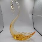 Whitefriars Glass Swan Amber Gold 8.5 &quot; 22 Cm