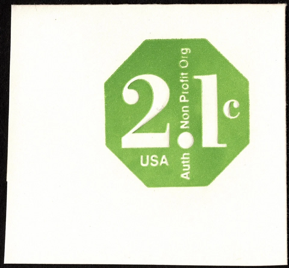 US Postal Stationery Scott # U578 - 2.1 Cent Authorized Non-Profit Full Corner - Image 1 of 1