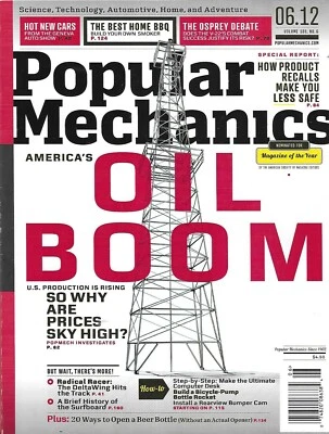 Popular Mechanics Magazine Oil Boom Cars Best Home BBQ Product Recall Osprey  Foto 1 de 4