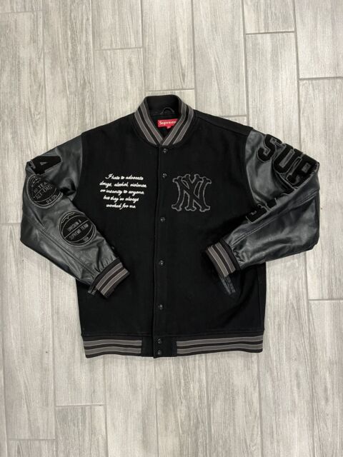 supreme X schott collaboration leather riders jacket black M Length 62cm  RARE!