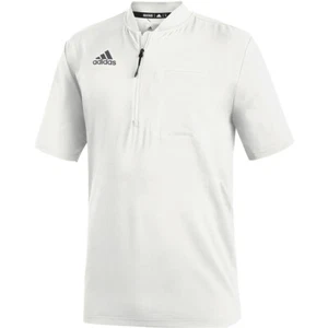 Adidas Men's Under The Lights Short Sleeve 1/4 Zip Sweatshirt, White - Picture 1 of 4