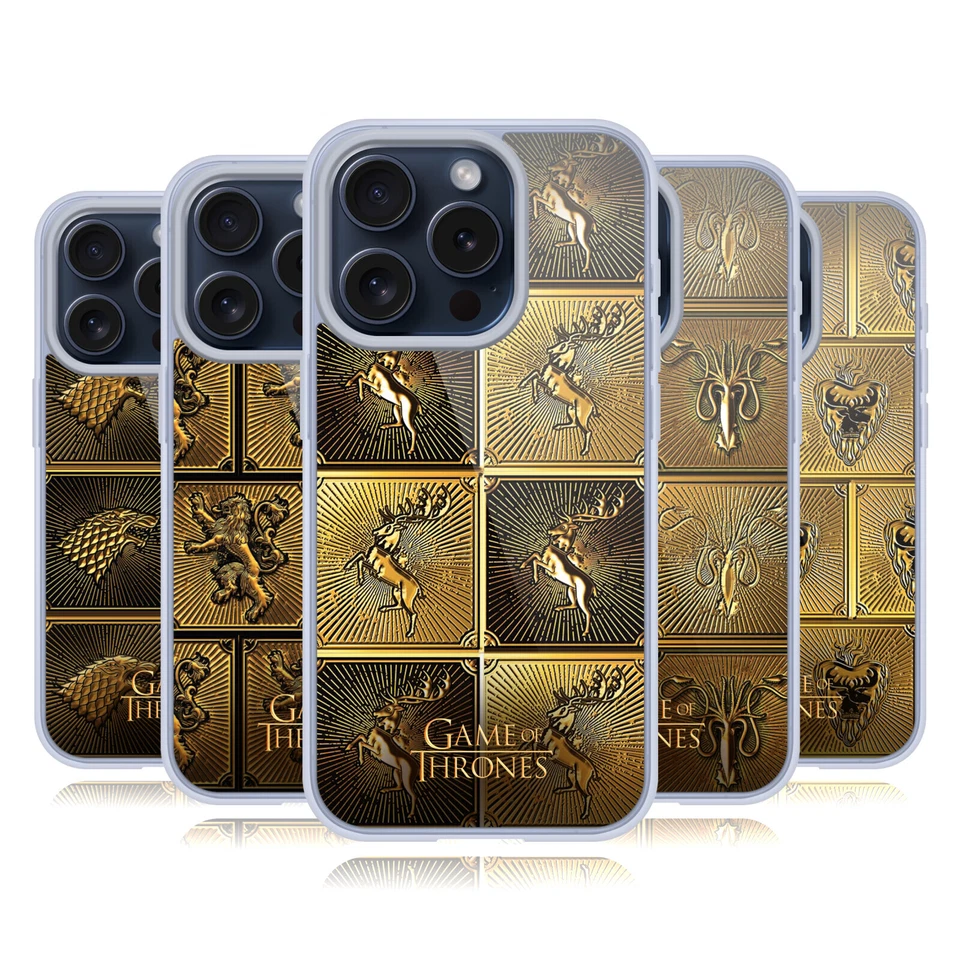 OFFICIAL HBO GAME OF THRONES GOLDEN SIGILS SOFT GEL CASE FOR APPLE iPHONE PHONES - Image 1 of 4