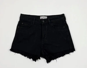 Mango denim shorts donna usato hot mom W26 tg 40 denim vita alta nero T8432 - Foto 1 di 11