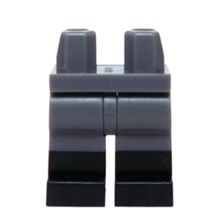 LEGO Dark Bluish Gray Minifigure Legs with Black Boots Pattern New - Image 1 of 1