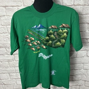 AcademyFilipiniana Hand Painted Rice Terrace Philippines Shirt L Rare NWOT - Picture 1 of 6