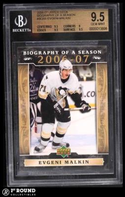 Evgeni Malkin BGS 9.5: 2006-07 Upper Deck Bio of a Season Rookie #BOS5 HGIP - Image 1 of 3