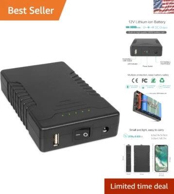 Lightweight 12V/5V Battery Pack with Charger – Ideal for IP Cameras & LED Strips - Image 1 of 4