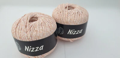 500 g Nizza Fb 3 lachs Baumwolle SONDERPREIS Stricken Garn Metalleffekt - Bild 1 von 3