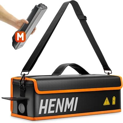 HENMI Ebike Akku Tasche 1000 °C Feuerfest Zum Sicheren Lagern Transportieren