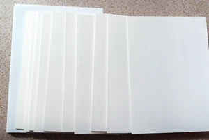 10 x A6 Tarjeta Plegable Única en Blanco Ligeramente Texturizado y Blanco Env NUEVO - Imagen 1 de 1