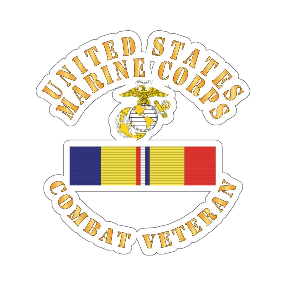 Kiss-Cut Stickers- USMC - CAR - Combat Veteran