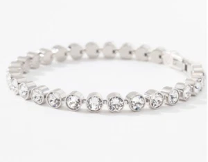 💎Touchstone Kristall Armband Mini Klar Rhodium 7 1/4" Neuzustand - Bild 1 von 8