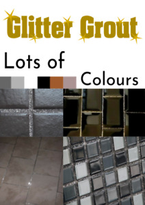 Glitter Grout Bathroom Kitchen Tiles Wall And Floor Tiles Different colours 1kg