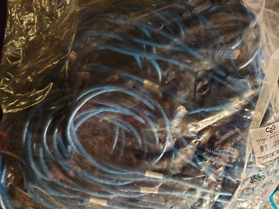 NEW QTY 50 Bulk Pack 3ft CAT6 Blue UTP Network Patch Cable Cord 50PK C2G 29003 - Image 1 of 2