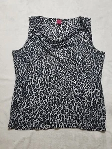 Women's 212 Collection XL Cheetah Print Sleeveless Polyester Blouse - Picture 1 of 8