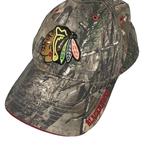Chicago Blackhawks 47 NHL snap Back hat Tan Camouflage Lined Hockey - Picture 1 of 3