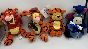 The Disney Store Tigger, Pooh, And Eeyore 8” Bean Bag Plush Set Of 4 Lot #4 - Picture 1 of 6