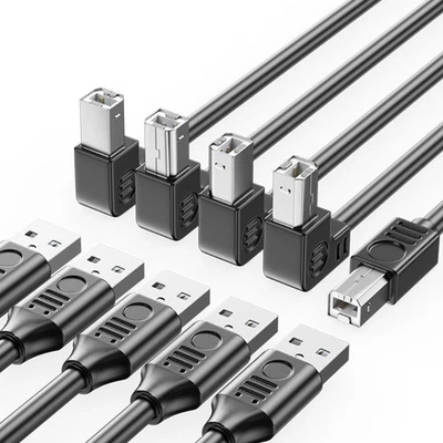 USB 2.0 Printer Cable Type A Male to B Male Scanner Cord High Speed 480Mbps - Image 1 of 4