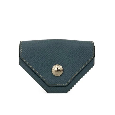 Cartera monedero de cuero EGA HERMES Le Van ganado Epsom azul/9BK1099 Foto 1 de 4