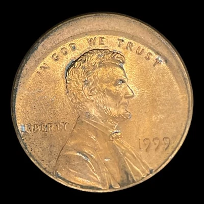 Broadstruck Error Cent 1999 Lincoln Penny Off Center Broad Strike Genuine Error - Image 1 of 2