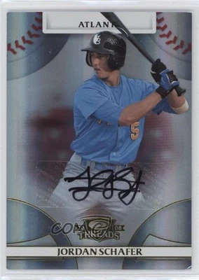2008 Donruss Threads Gold Signatures /275 Jordan Schafer #53 Auto - Image 1 of 2