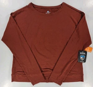 NUEVA Camisa Para Mujer KUHL Suprima Manga Larga Cuello Barco Rojo Roca Grande Slub Nueva con Etiquetas - Imagen 1 de 16