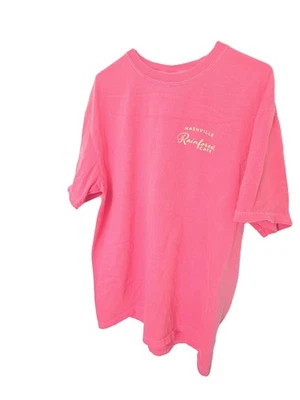 Camiseta Nashville Rainforest Café Rosa Coral Talla XL Tropical Gráfico Verano Foto 1 de 4