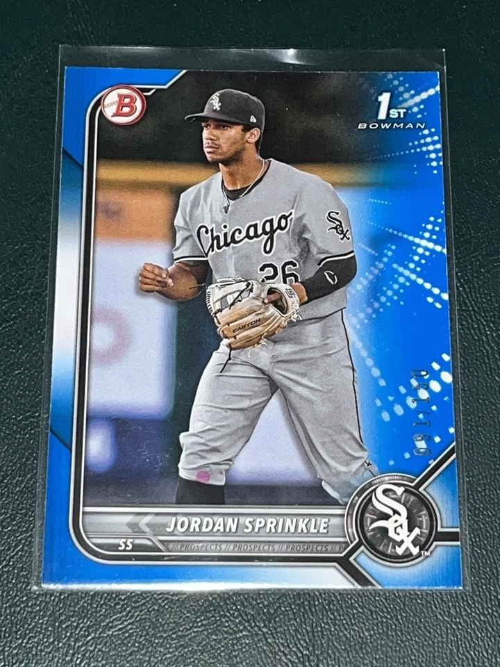 2022 Bowman Draft Jordan Sprinkle BLUE /150 - Image 1 of 1