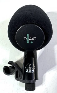 AKG D440 Emotion Cardioid Dynamic Microphone w/ Foam Windscreen - Tested Works - Picture 1 of 7