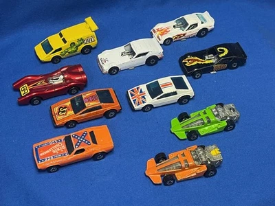 Lote de 10 coches y 1 MB Hot Wheels Blackwalls vintage Foto 1 de 4