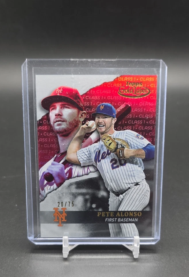 2020 Topps Gold Label - Pete Alonso #58 Class 1 Red /75 - Image 1 of 1