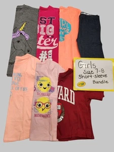 Girls Size 7-8 Tshirt/Top Bundle/Set/Lot/Wardrobe  - Picture 1 of 6