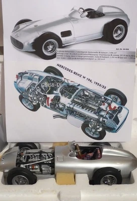 CMC  Mercedes Benz W196 Silberpfeil-Monoposto  1954/55, Doku, M-006, M 1:18 ,OVP - Bild 1 von 4