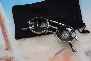Gafas de sol redondas de doble lente para hombre protección UV total C18 - Imagen 1 de 2