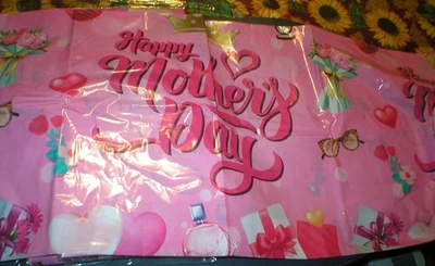 HAPPY MOTHER'S DAY TABLE COVERS LOT OF 10 SIZE UNKNOWN SOLD AS IS - Image 1 of 4