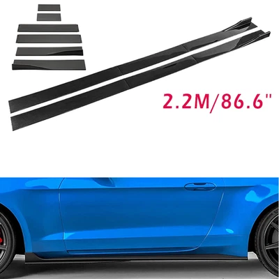 For 3 series F30 M3 Carbon Fiber 2.2m Side Skirt Extensions Rocker Panel Foto 1 de 4