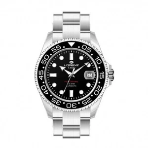 Orologio Lorenz Tako Nero 030254LL Watch Automatico Acciaio Uomo 43m Nuovo - Picture 1 of 3