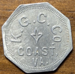 Coast, Virginia VA King George Canning Co. 1 recolectores de canbo cheque ficha comercial - Imagen 1 de 4