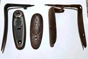 Restposten 5 Vintage Metall Militär Gewehr/Muskete Rückstoß Stoßpolster Fersenplatten - Bild 1 von 5