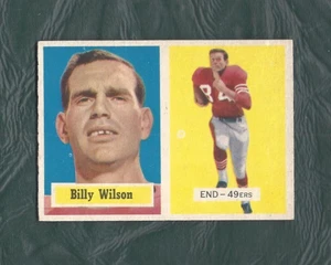 Tarjeta de fútbol americano 1957 Topps 42 Billy Wilson San Francisco 49ers excelente invB - Imagen 1 de 2