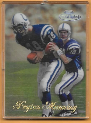 1998 topps gold (black label) Class 3 Peyton Manning RC #20 - Image 1 of 4