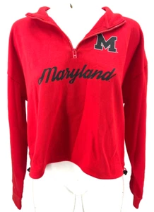 NEW Maryland Terrapins Under Armour UA Red 1/4 Zip Pullover Sweatshirt Women's M - Picture 1 of 7