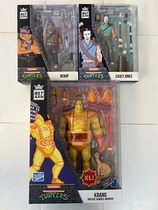 Lot of 3 BST AXN TMNT Figures ~ KRANG (Arcade) ~ BEBOP ~ CASEY JONES ~ SEALED - Picture 1 of 7