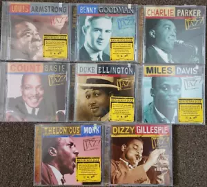 Lot 8 Ken Burns Jazz CDs CD's The Definitive Parker Davis Goodman Monk Basie - Picture 1 of 1