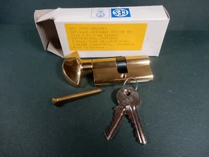 Cilindro perilla con llave CES 815/39 latón macizo pulido compatible con Schlage alemán - Imagen 1 de 5