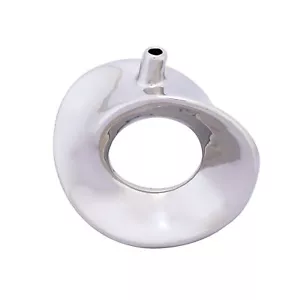 Ceramic Donut Vase 9"x4"x10" Silver Unique Decorative Accent for Home - Picture 1 of 10
