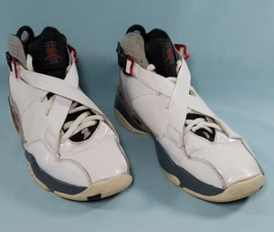 2011 Nike Air Jordan Retro 8 Basketball Sneakers White/Black 467807-105 Sz 10 - Picture 1 of 12